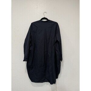 COS Womens Blue Knee Length Oversized Shirt Dress Cotton Silk Blend Sz 8